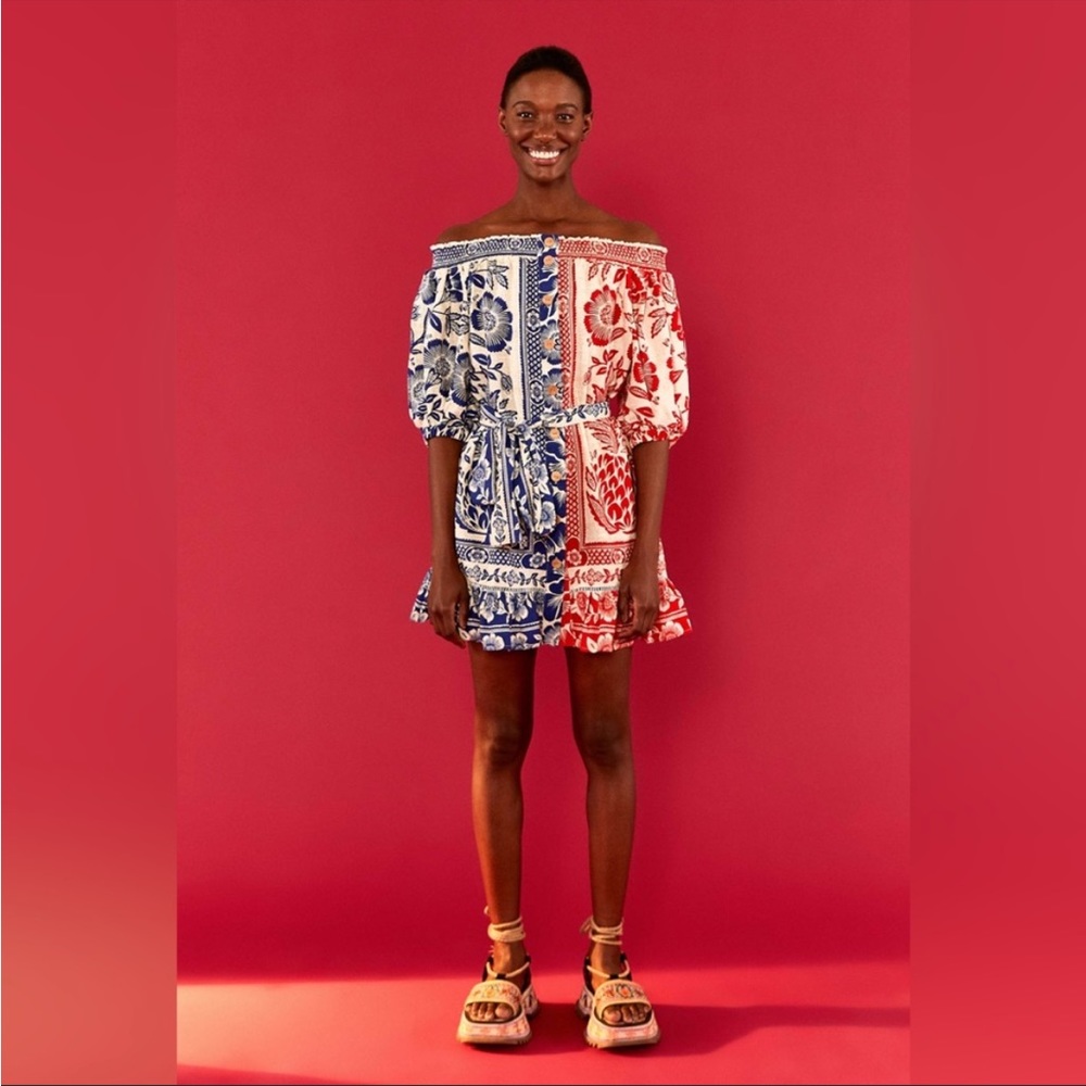 Farm Rio Pineapple Garden minidress